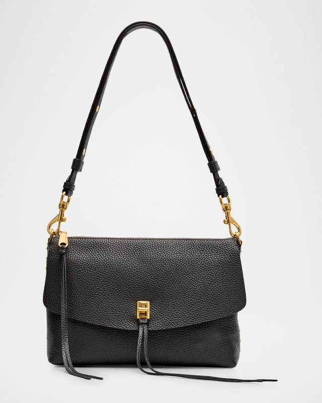 Darren Zip Leather Shoulder Bag